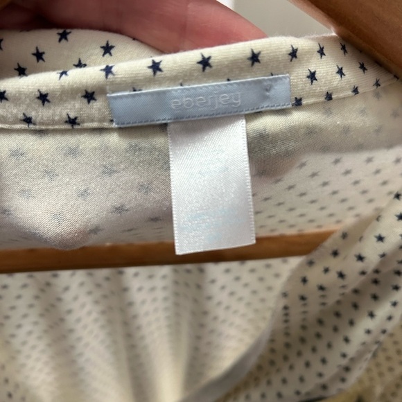Eberjey small star button down pajama top - Picture 4 of 5